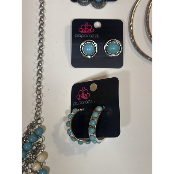 Paparazzi Jewelry Set Western/Turquoise Earring Necklace Lot of 6 New Never Worn - Picture 4 of 7